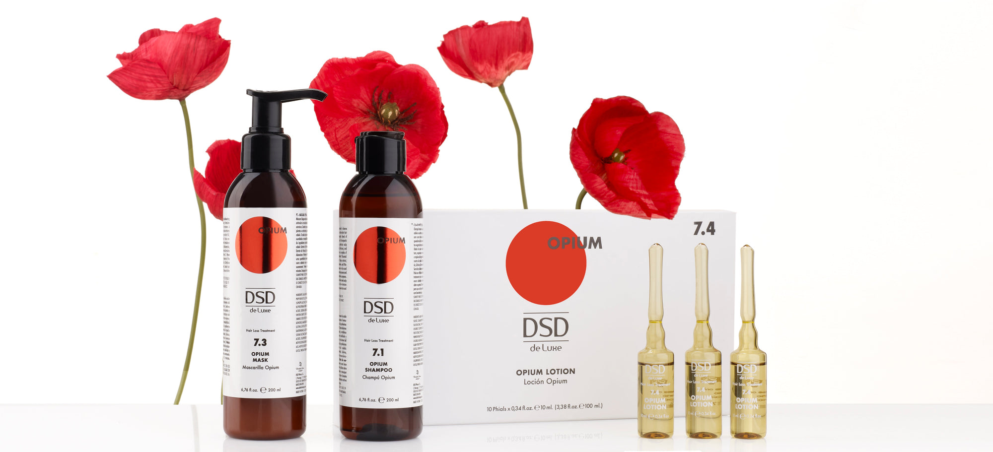 DSD Opium Line hair loss and scalp revitalizing care collection