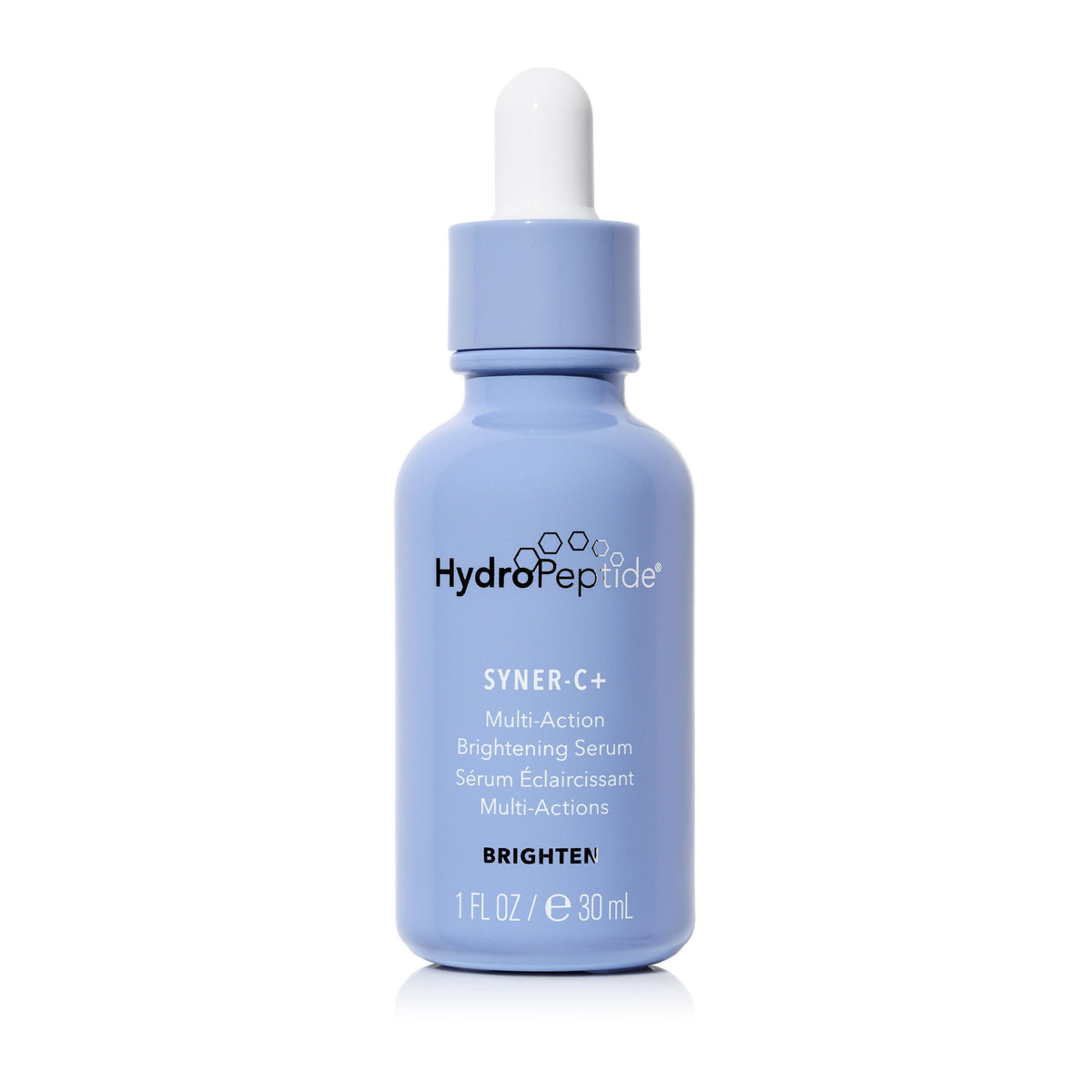 HydroPeptide Syner-C+ multi-action vitamin C brightening serum bottle with dropper
